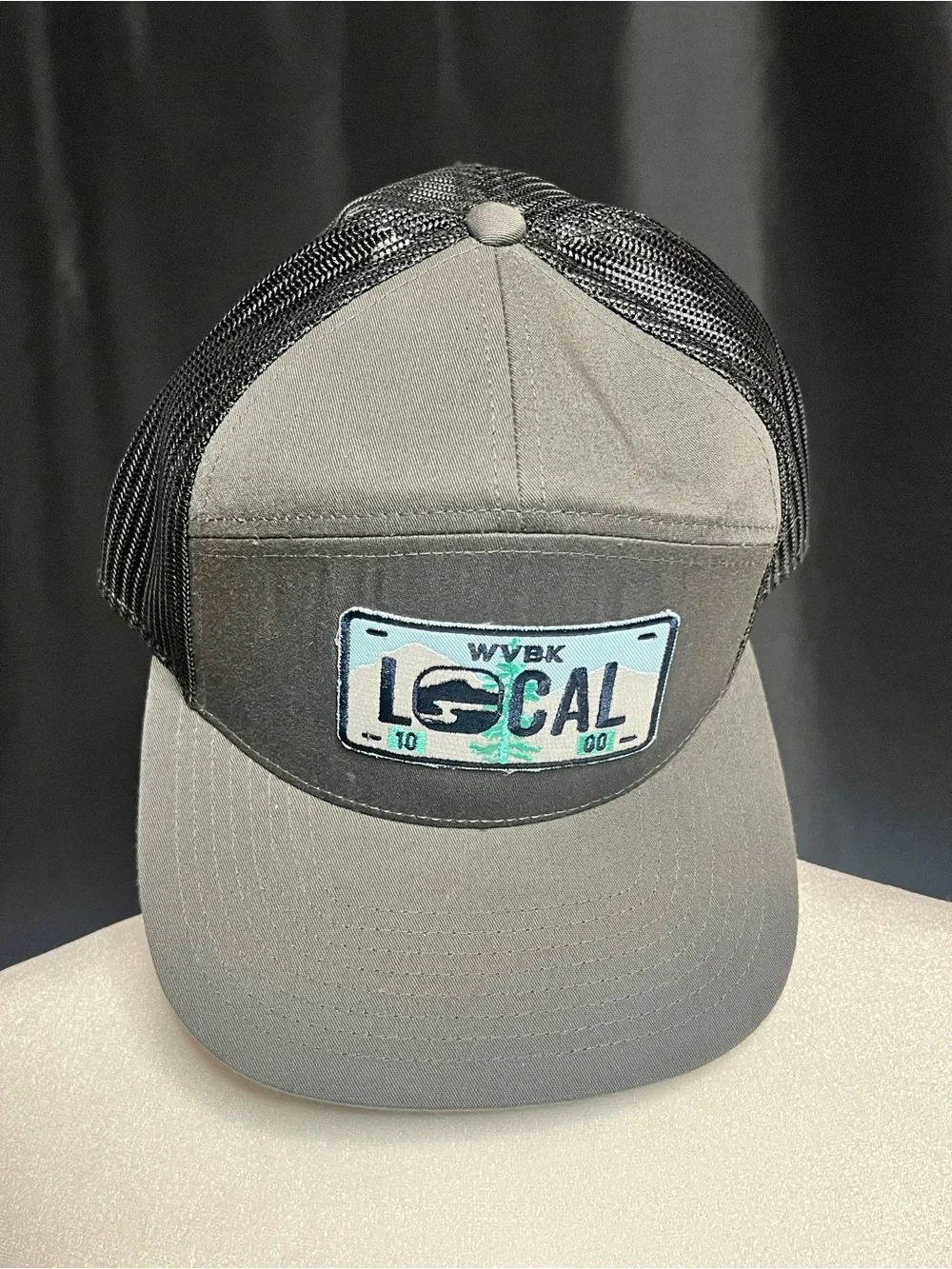 Oregon License Plate “Local” Patch Trucker Hat - Gray and Black